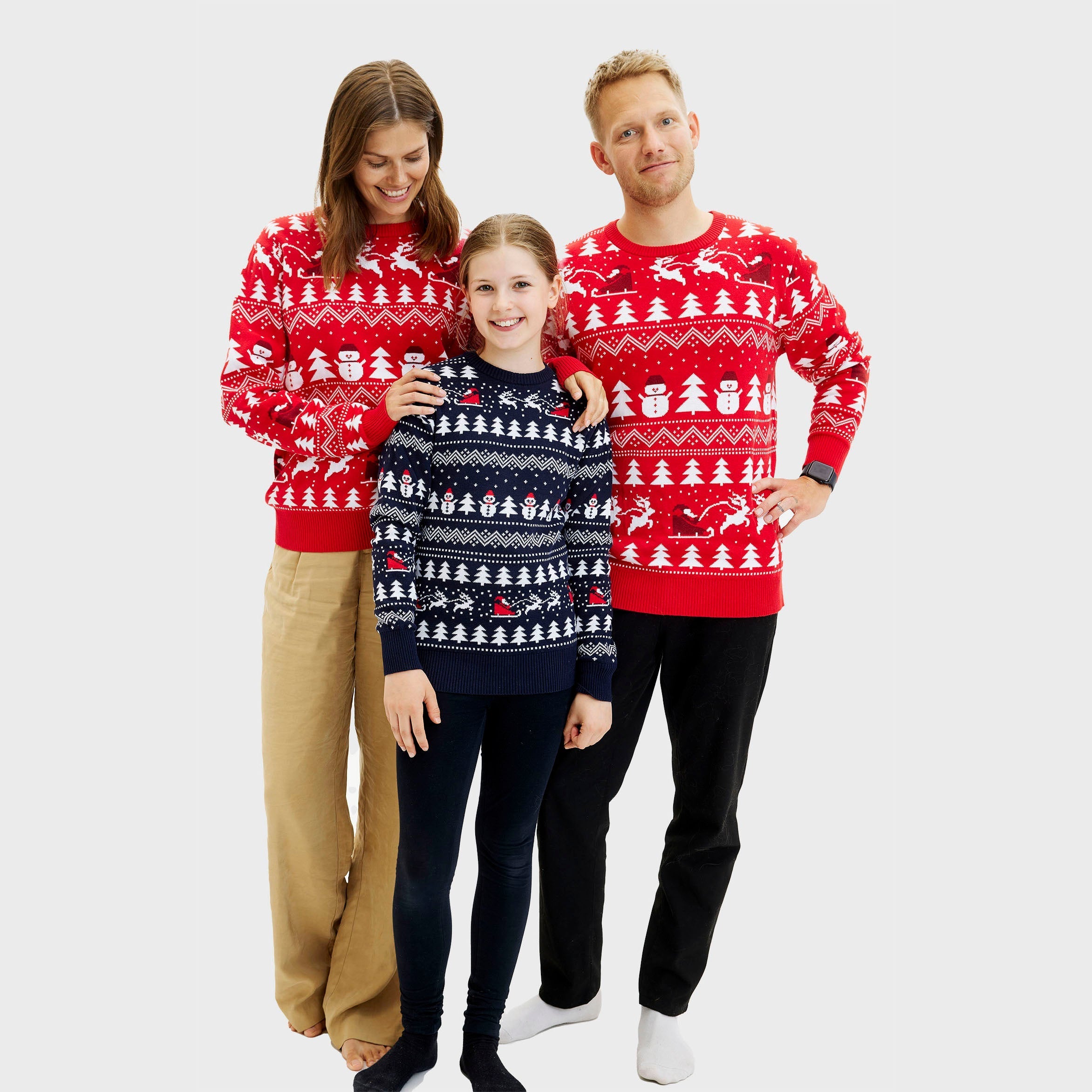 Der Stilvolle Weihnachtspullover rot - Herren.